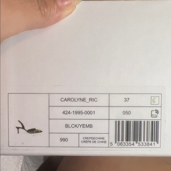 Manolo Blahnik Black Heels with Yellow Floral Design - Picture 3 of 7